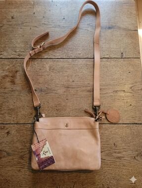 Harbour 2nd Tan Leather Crossbody Bag | Anchor Love Collection | Boho Minimalist
